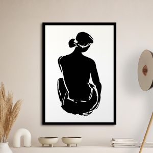 Woman's painting αφίσα κάδρο  Αφίσα πόστερ με μαύρη κορνίζα