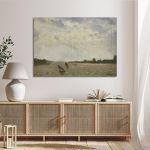 Canvas print Boats on the river Scheldt, Pantazis