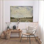 Canvas print Boats on the river Scheldt, Pantazis