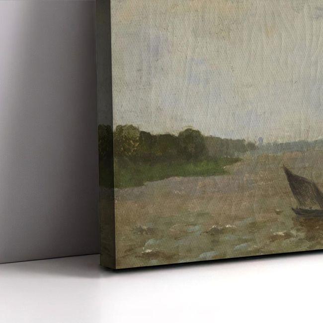 Canvas print Boats on the river Scheldt, Pantazis