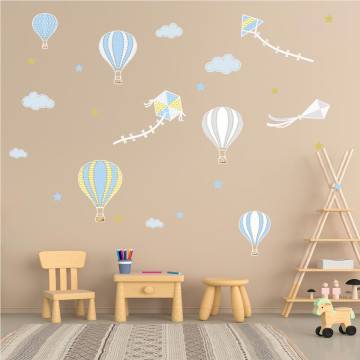 Kids wall stickersBalloons in the night sky