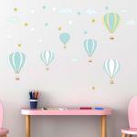Kids wall stickersBalloons in the night sky 2