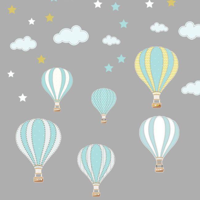 Kids wall stickersBalloons in the night sky 2