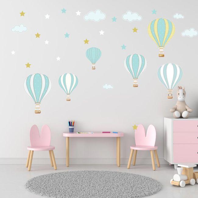 Kids wall stickersBalloons in the night sky 2