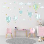 Kids wall stickersBalloons in the night sky 2