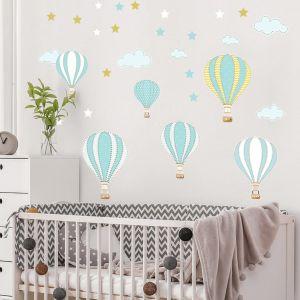 Kids wall stickersBalloons in the night sky 2