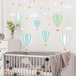 Kids wall stickersBalloons in the night sky 2