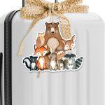 Ξύλινη φιγούρα λαμπάδας βαλίτσας, Ζωάκια του δάσους μεγάλη παρέα