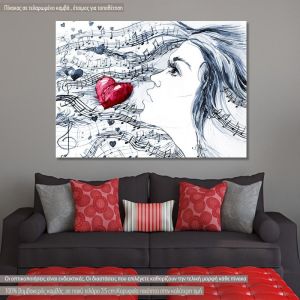Canvas print Offer, Love song