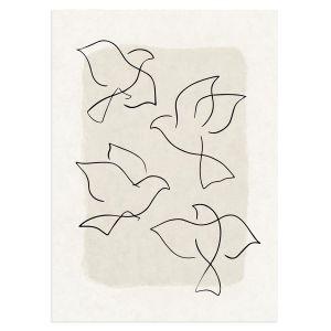 Abstract birds αφίσα κάδρο  Αφίσα πόστερ με μαύρη κορνίζα 2