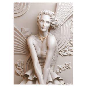 Marble woman αφίσα κάδρο  Αφίσα πόστερ με μαύρη κορνίζα 2