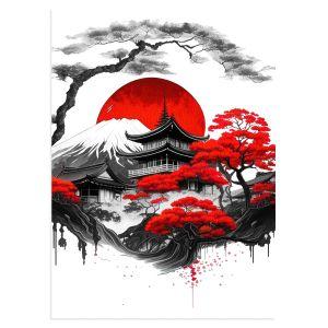 Red moon in Japan, poster 2