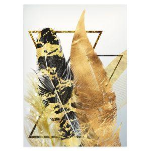 Feathers and triangles αφίσα κάδρο  Αφίσα πόστερ με μαύρη κορνίζα 2