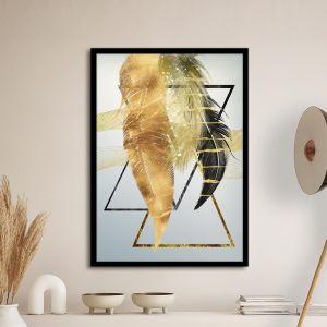 Feathers and triangles I, poster