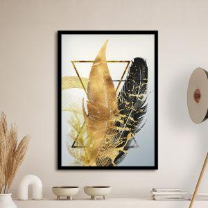 Feathers and triangles II, poster