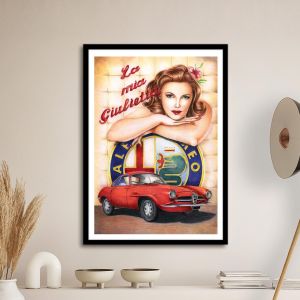  La mia Alfa Romeo αφίσα κάδρο  Αφίσα πόστερ με μαύρη κορνίζα