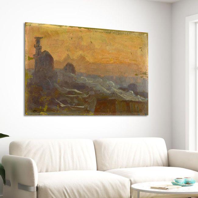 Canvas print The port of Rhodes, Malea
