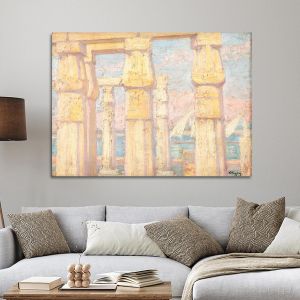 Πίνακας σε καμβά Ο ναός του Λούξορ Μαλέας Καμβάς τελαρωμένος