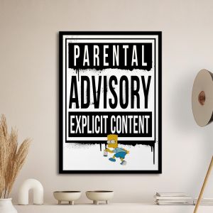  Parental Advisory I αφίσα κάδρο  Αφίσα πόστερ με μαύρη κορνίζα