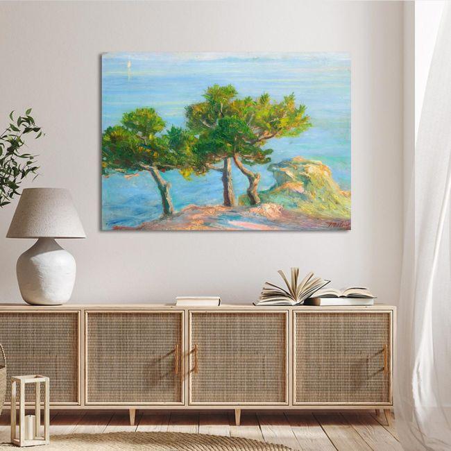 Canvas print Conifers in Chalki, Maleas
