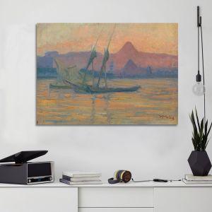 Canvas print Boats on the Nile, Maleas