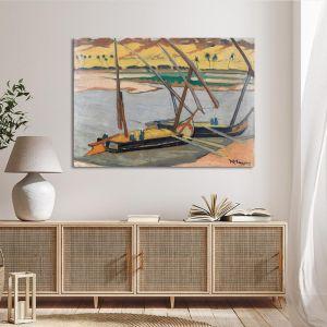 Canvas print Boats on the Nile II Maleas Framed canvas View 1 2
