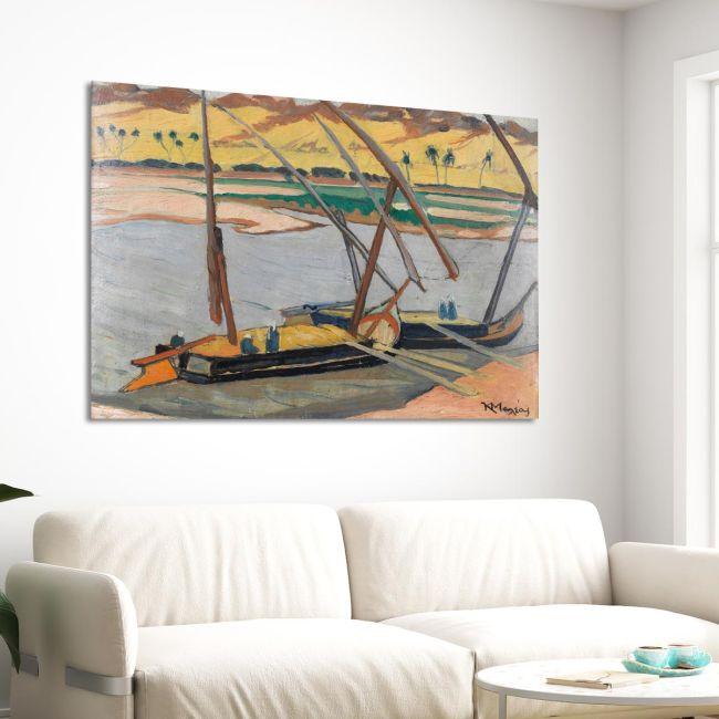 Canvas print Boats on the Nile II, Maleas