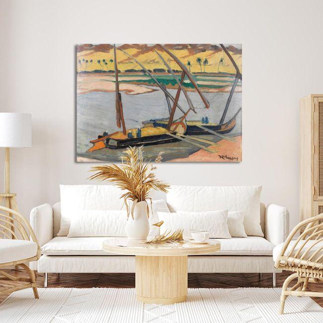 Canvas print Boats on the Nile II, Maleas