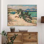 Canvas print Coast in Attica, Maleas