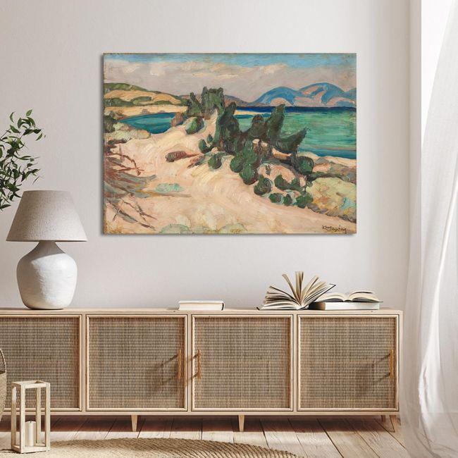 Canvas print Coast in Attica, Maleas