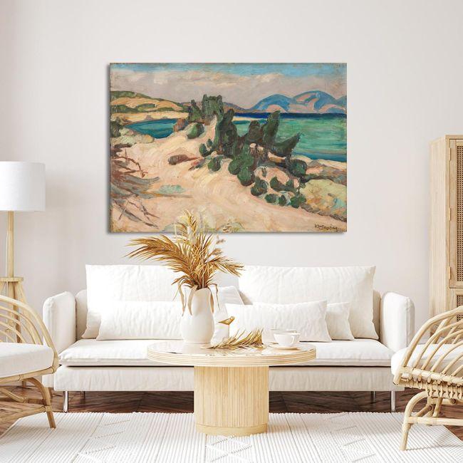 Canvas print Coast in Attica, Maleas