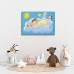 Kids canvas print At clouds