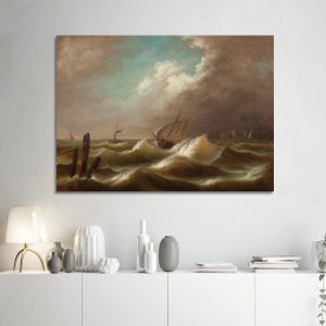 Πίνακας σε καμβά Πλοίο σε καταιγίδα Αλταμούρας Ι. Καμβάς τελαρωμένος