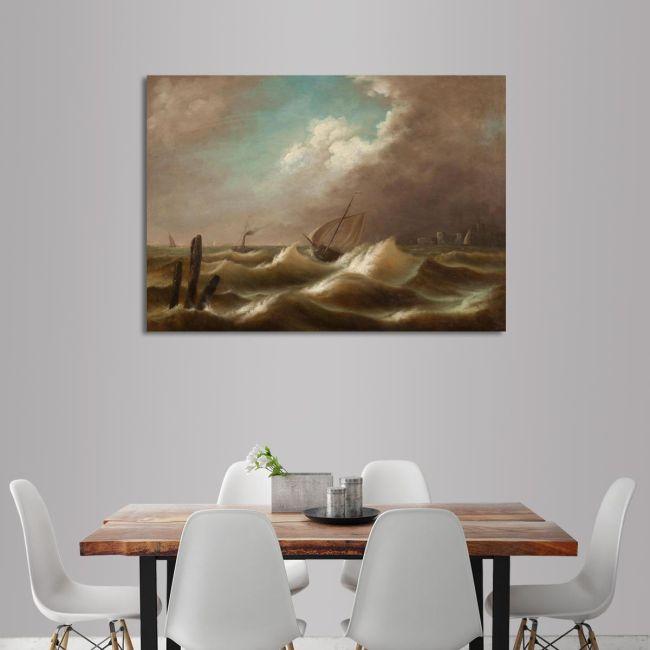 Canvas print Ship in a storm, Altamouras I.