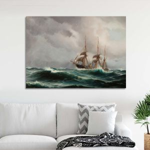 Πίνακας σε καμβά Πλέοντας σε ταραγμένη θάλασσα Αλταμούρας Ι. Καμβάς τελαρωμένος