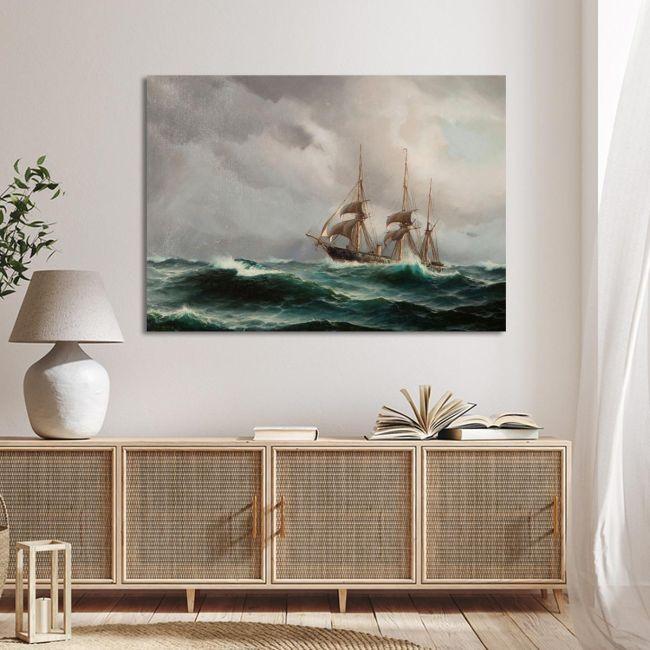 Canvas print Sailing in rough seas, Altamouras I.