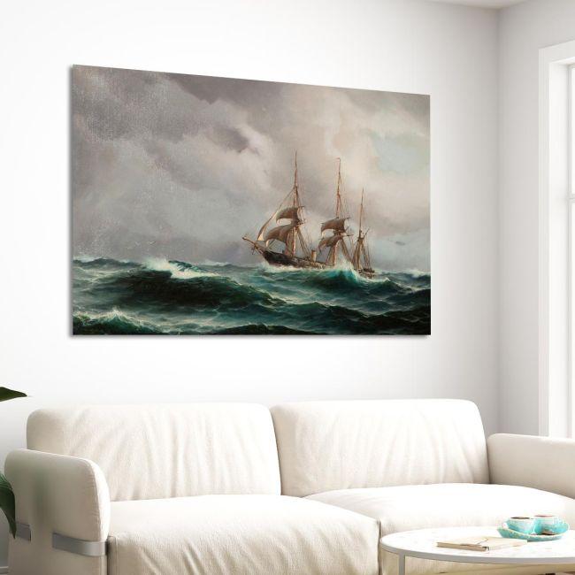 Canvas print Sailing in rough seas, Altamouras I.