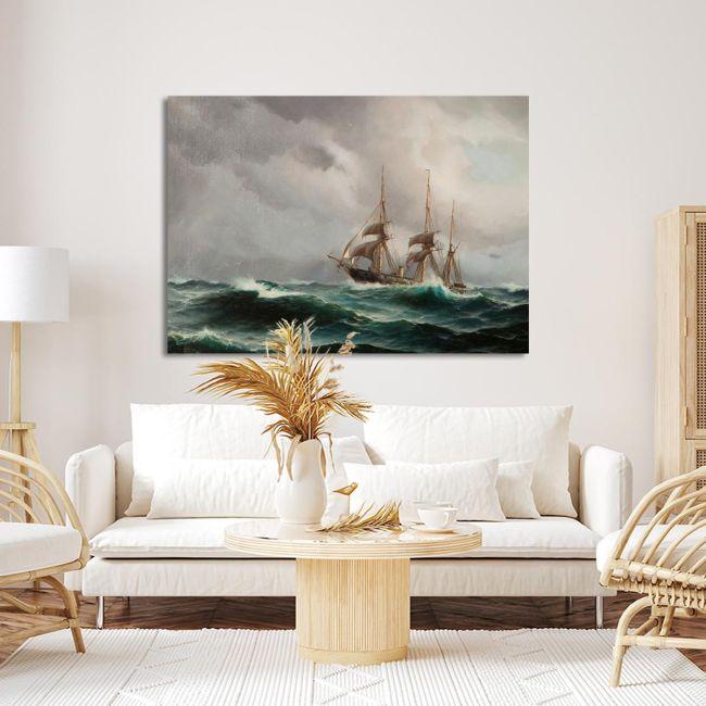 Canvas print Sailing in rough seas, Altamouras I.