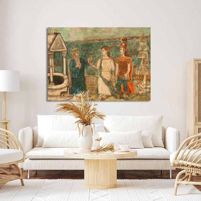 Canvas print Odysseus and Iphigenia, Theophilus