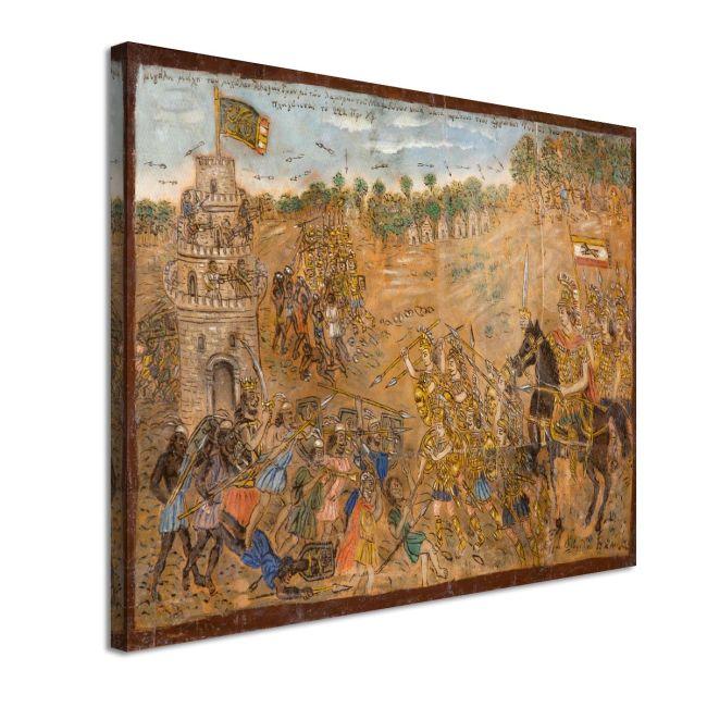 Canvas print Alexander in battle, Theophilos