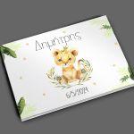 Wishes book, Little lion watercolor