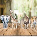 Wooden figures Jungle animals