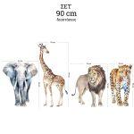 Wooden figures Savanah animals watercolor set