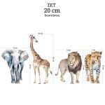 Wooden figures Savanah animals watercolor set