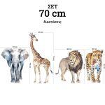 Wooden figures Savanah animals watercolor set