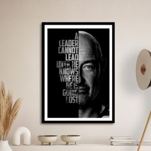  A leader can not lead αφίσα κάδρο  Αφίσα πόστερ με μαύρη κορνίζα