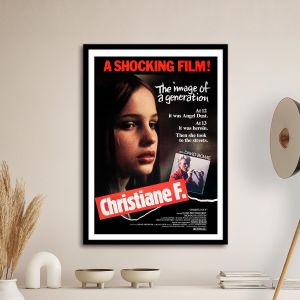 Christiane F αφίσα κάδρο  Αφίσα πόστερ με μαύρη κορνίζα