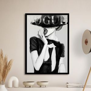  Vogue sketch αφίσα κάδρο  Αφίσα πόστερ με μαύρη κορνίζα