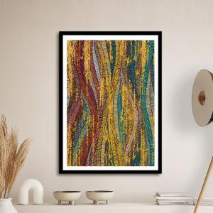 Under pouring gold, poster