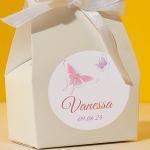 Sticker labelButterflies hand drawn